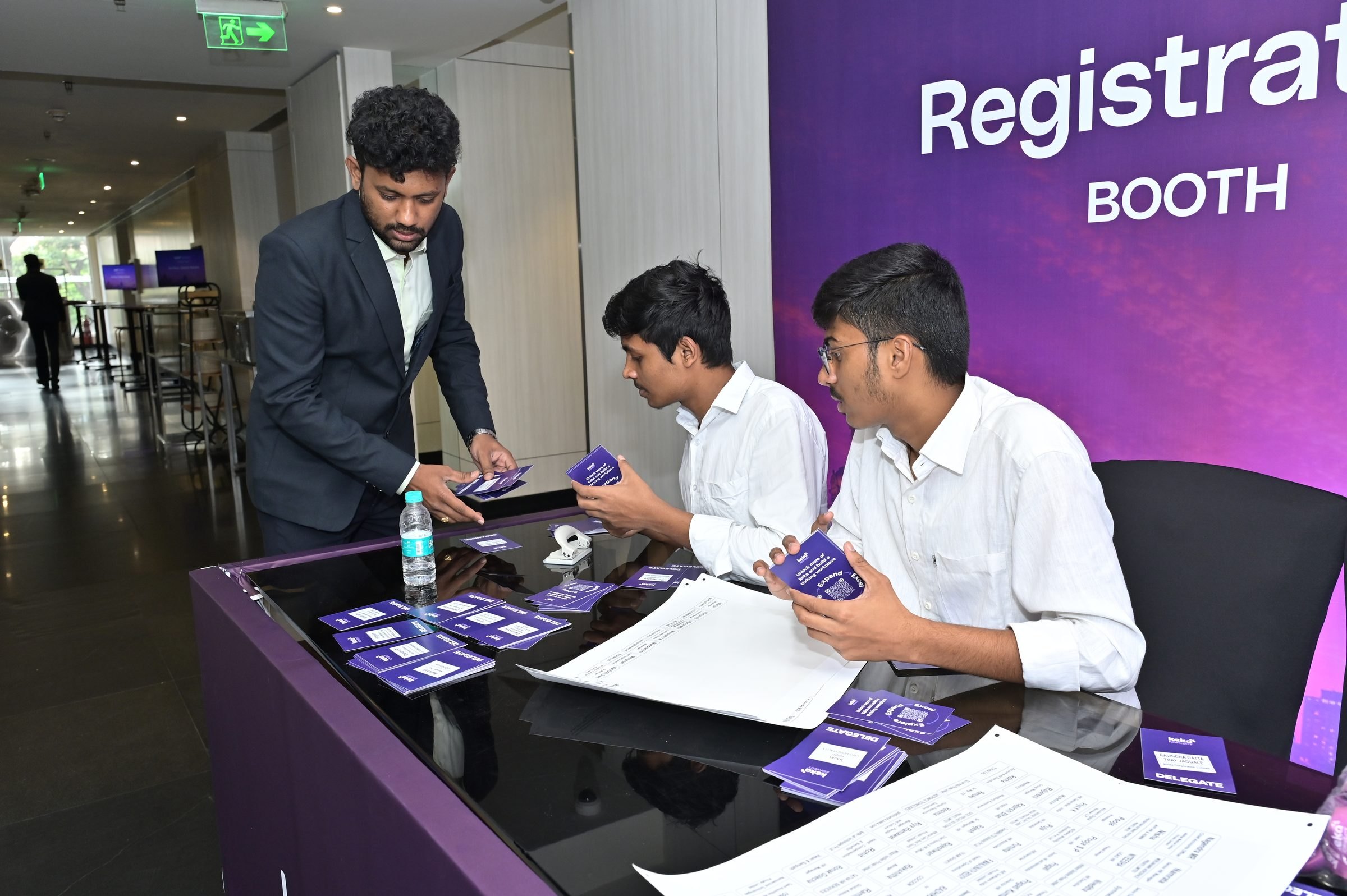 Taazzle India team at the delegate registration desk, Keka Konnect, Bengaluru